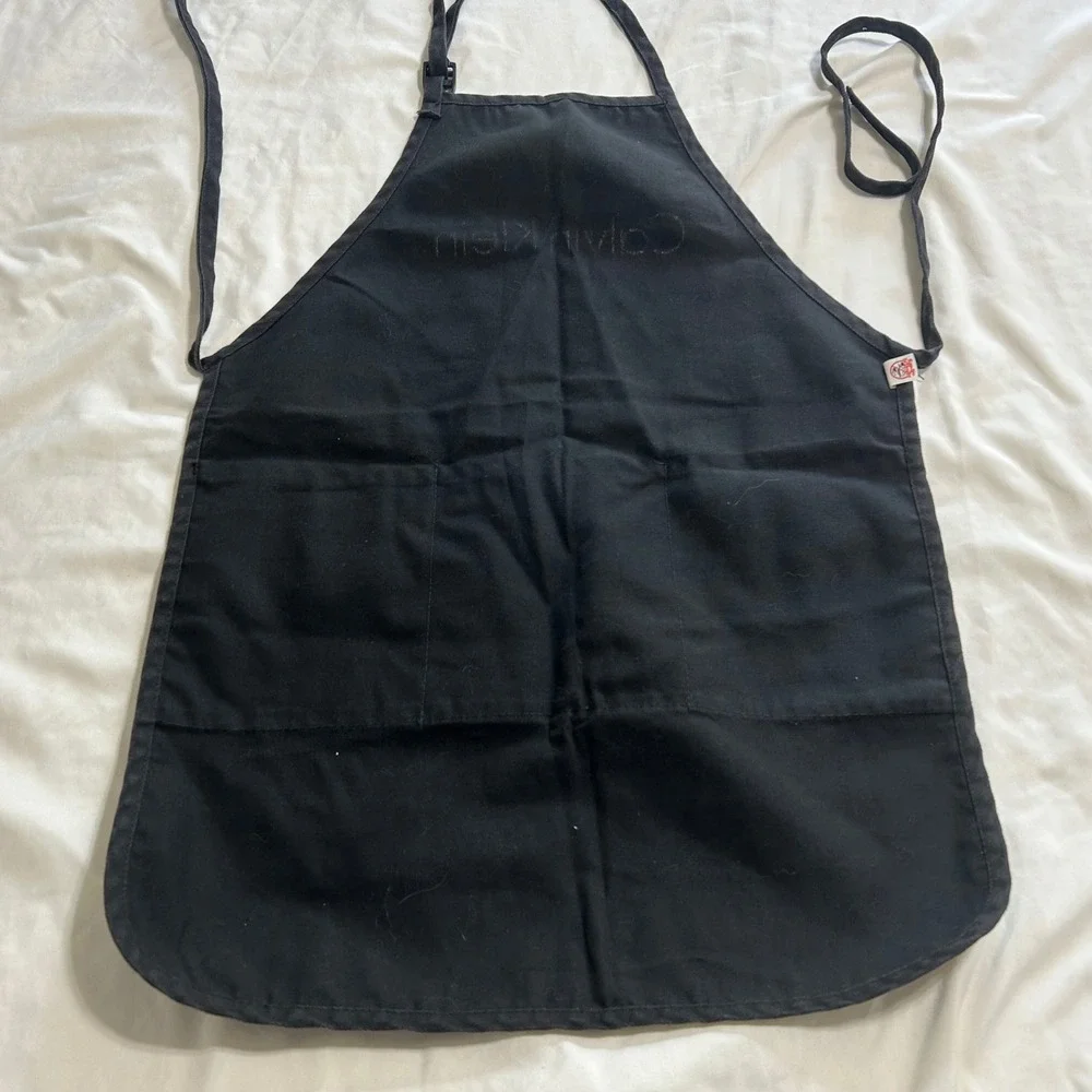 Vintage Calvin Klein Black Apron‎ Logo 3-Pocket Made in USA Adjustable Strap